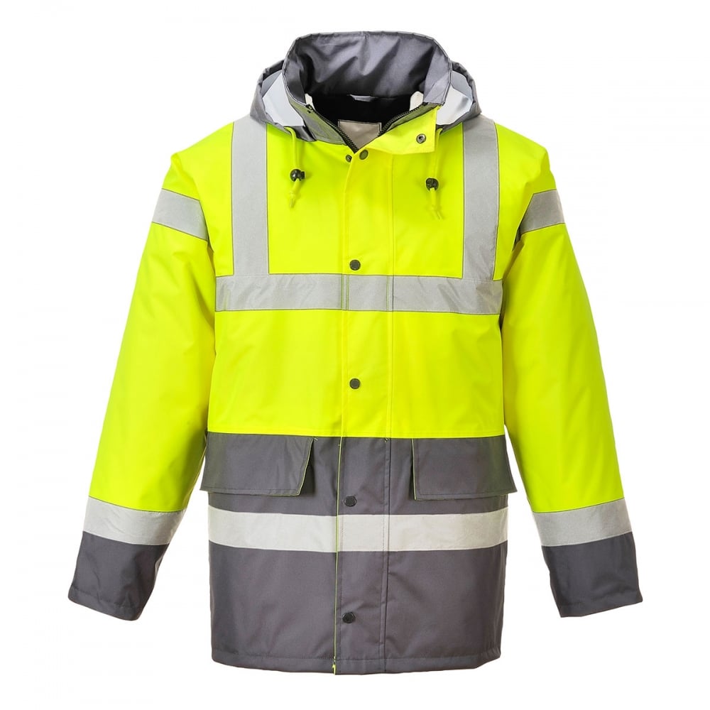 Contrast Traffic Jacket Yellow/Grey 2XL *One Size Only - Outlet Store*