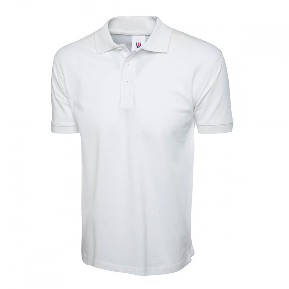 UC112 Classic Cotton Poloshirt White L *One Size Only - Outlet Store*