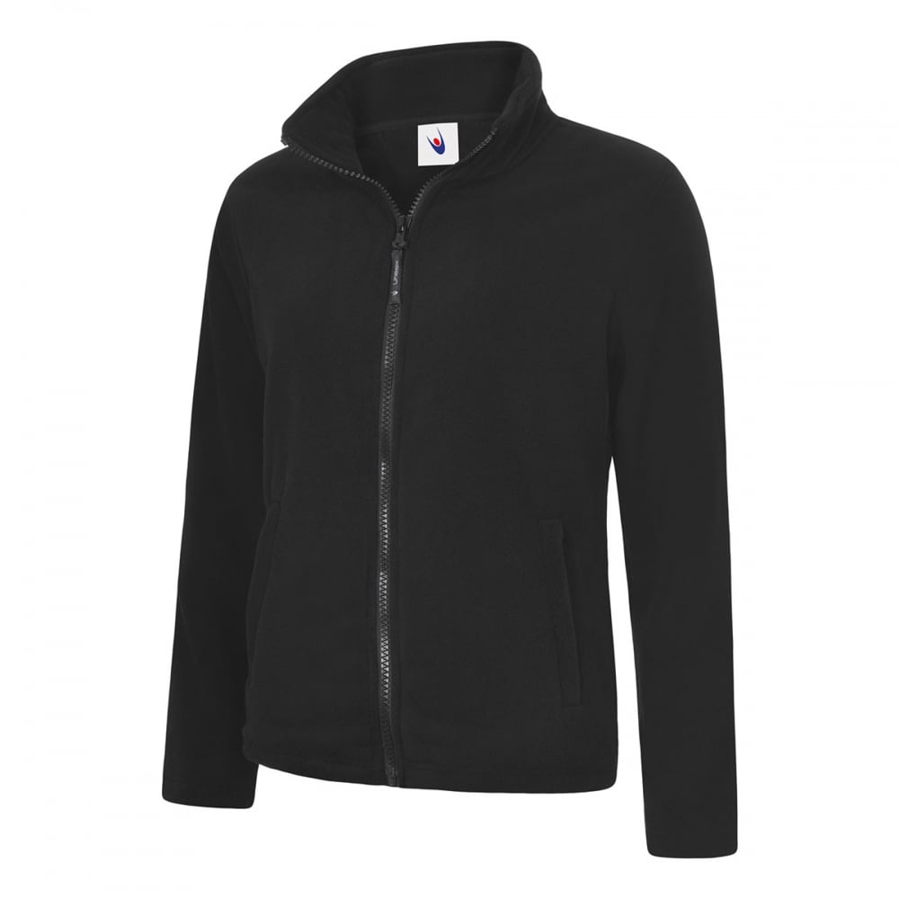 UC608 Ladies Classic Full Zip Fleece Jacket Black L *One Size Only - Outlet Store*