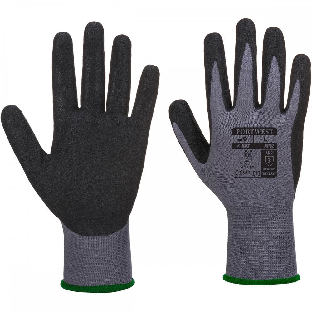 Dermiflex Aqua Glove Grey/Black S *One Size Only - Outlet Store*