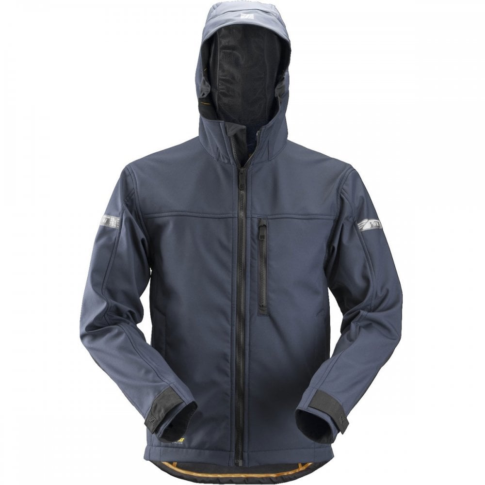1229 AllroundWork, Softshell Jacket with Hood Navy XL *One Size Only - Outlet Store*