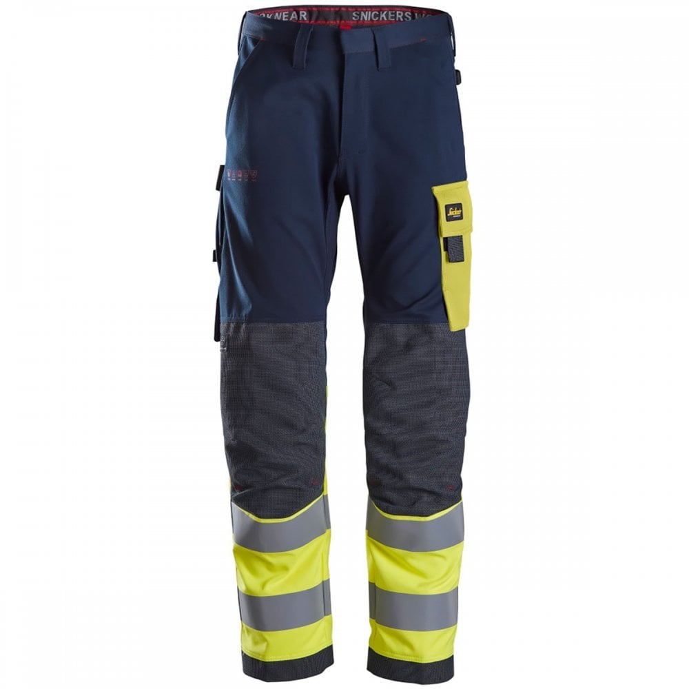 6376 ProtecWork Flame Retardant High-Vis Class 1 Work Trousers Navy/High Visibility Yellow 30" 35" *One Size Only - Outlet Store*