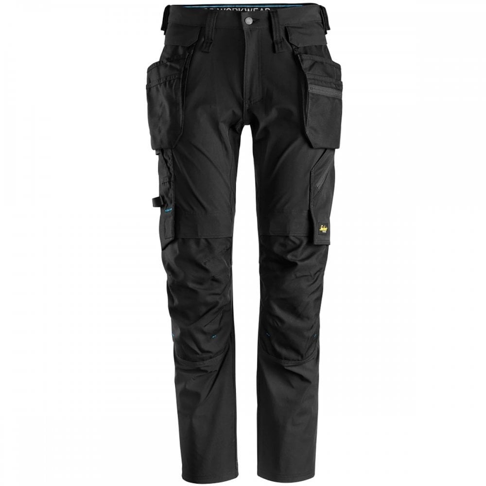 6208 LiteWork Trousers+ 4 Way Stretch Detachable Holster Pockets Black - Slim Fit Black 30" 31" *One Size Only - Outlet Store*