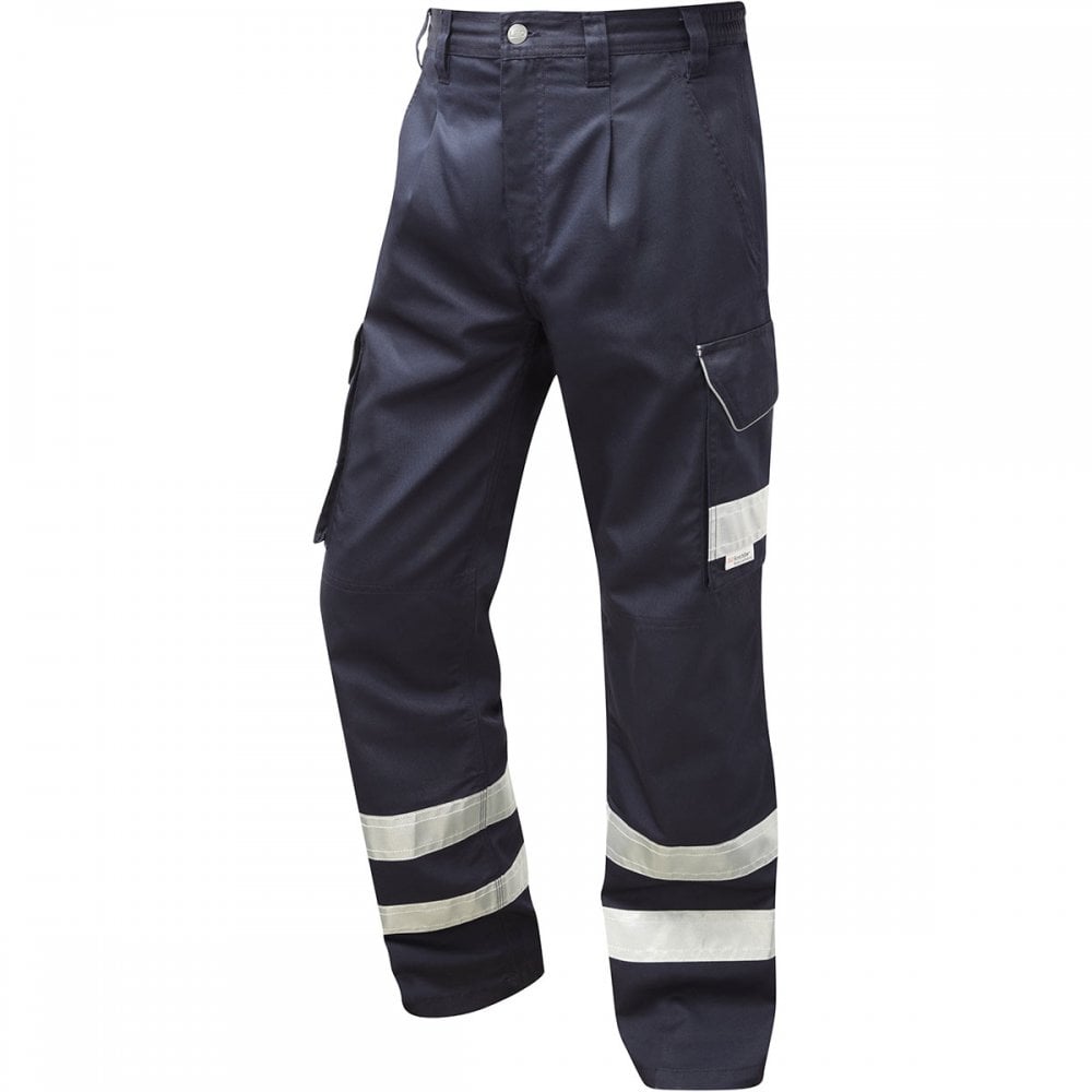 CT02 Ilfracombe Cargo Style Reflective Poly/Cotton Trouser Navy 33" 36" *One Size Only - Outlet Store*