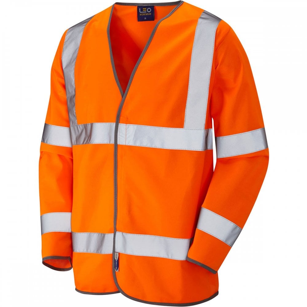 S01 Shirwell ISO 20471 Class 3 Sleeved Waistcoat Hi-Vis Orange L *One Size Only - Outlet Store*
