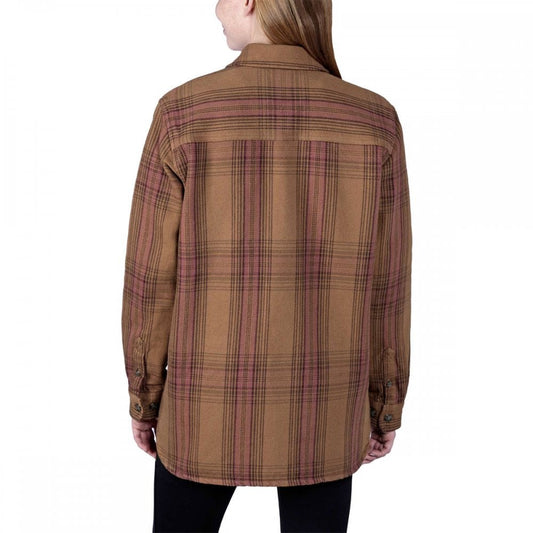 105991 Womens Twill Long Sleeve Plaid Shirt