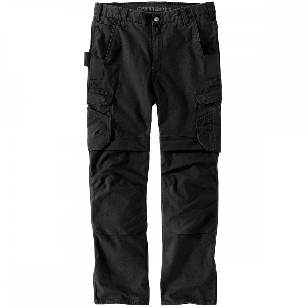 105072 Steel Rugged Flex Relaxed Fit Ripstop Double Front Cargo Work Pant Black 34" 36" *One Size Only - Outlet Store*