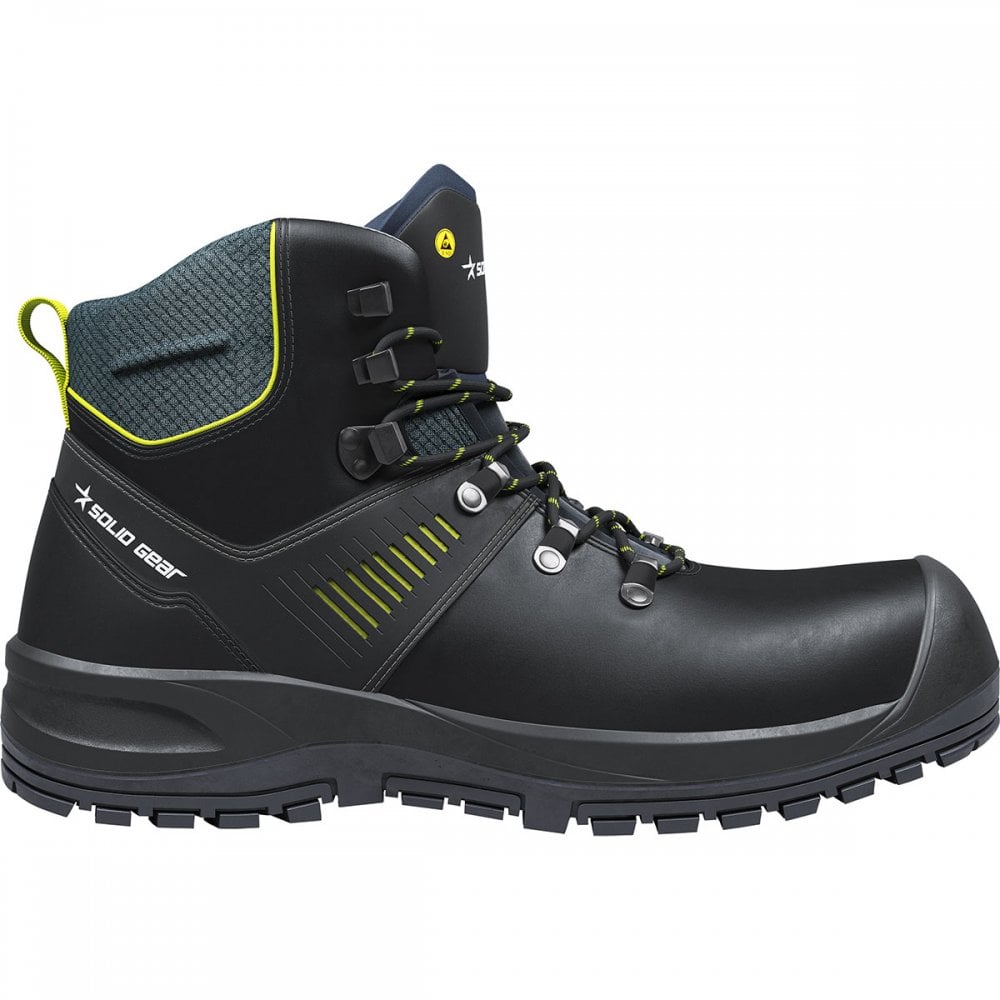SG73102 Solid Gear Ion Mid S3L Safety Shoes UK10 - EU44 - US11 Black/Yellow *One Size Only - Outlet Store*