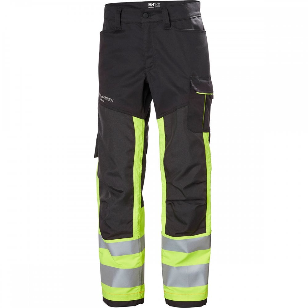 77420 Alna 2.0 Hi Vis Work Trousers Class 1 Yellow/Ebony 30" 35.5" *One Size Only - Outlet Store*