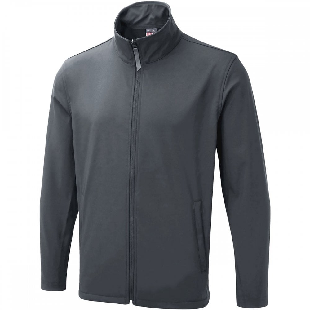 UX10 The UX Printable Soft Shell Jacket Light Grey S *One Size Only - Outlet Store*