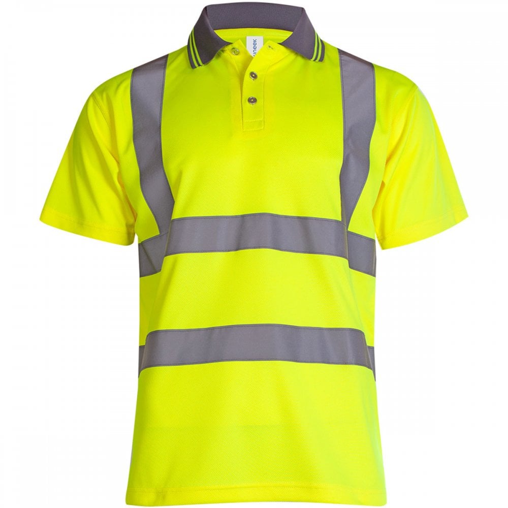 UC808 Hi Vis Short Sleeve Poloshirt Yellow 3XL *One Size Only - Outlet Store*