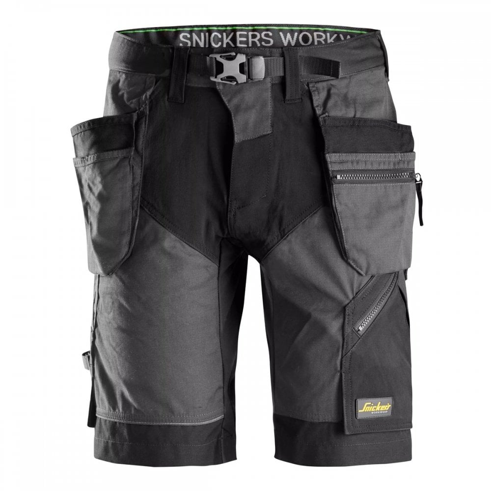 6904 FlexiWork Work Shorts+ Holster Pockets Steel Grey/Black 41" *One Size Only - Outlet Store*