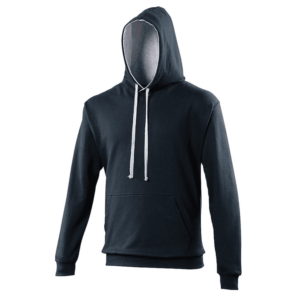 JH003 Varsity Hoodie New French Navy/Heather Grey M *One Size Only - Outlet Store*