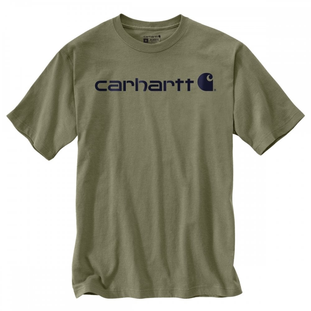 103361 Core Logo T-Shirt Short Sleeve Relaxed Loose Fit Dusty Olive XS *One Size Only - Outlet Store*