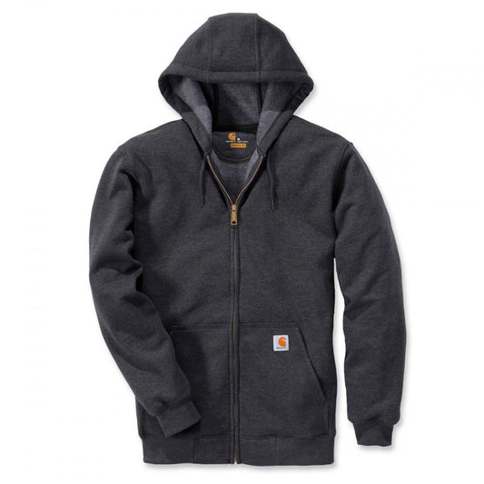 K122 Iconic Loose Fit Full Zip Carhartt Hoodie Carbon Heather XS *One Size Only - Outlet Store*