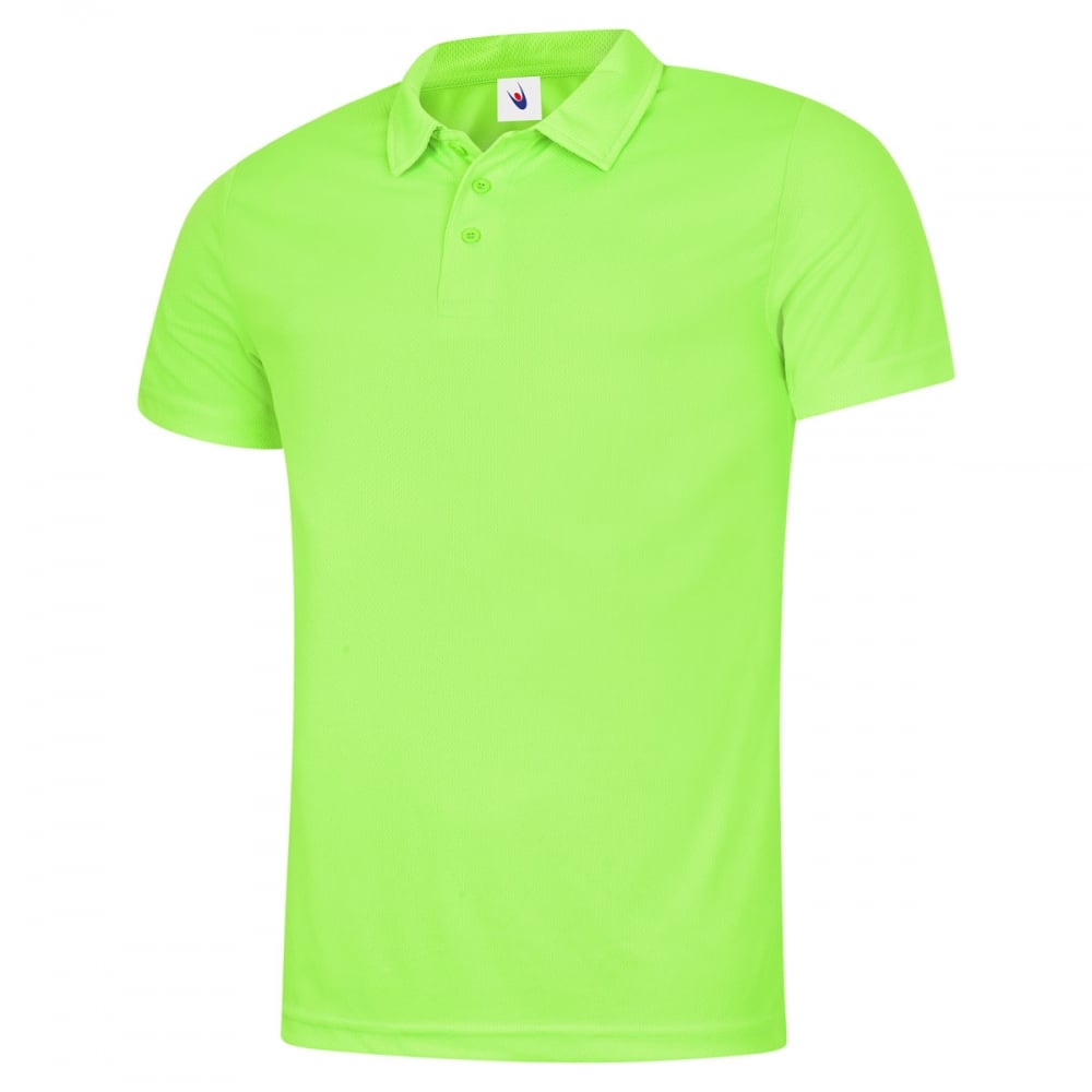 UC125 Mens Ultra Cool Poloshirt Electric Green M *One Size Only - Outlet Store*