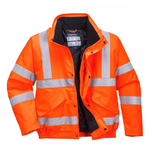 Hi Visibility Bomber Jacket Orange XL *One Size Only - Outlet Store*