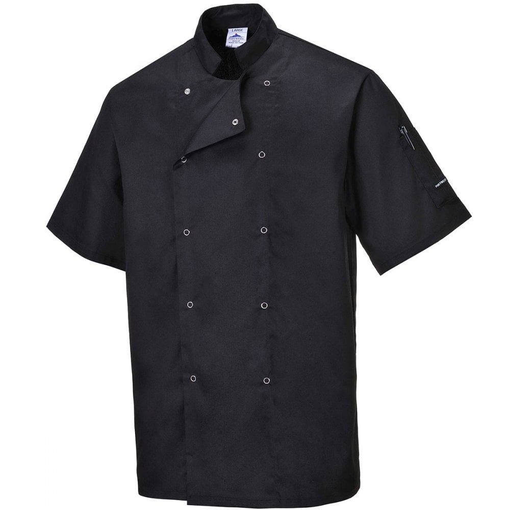 Cumbria Chefs Jacket Black M *One Size Only - Outlet Store*