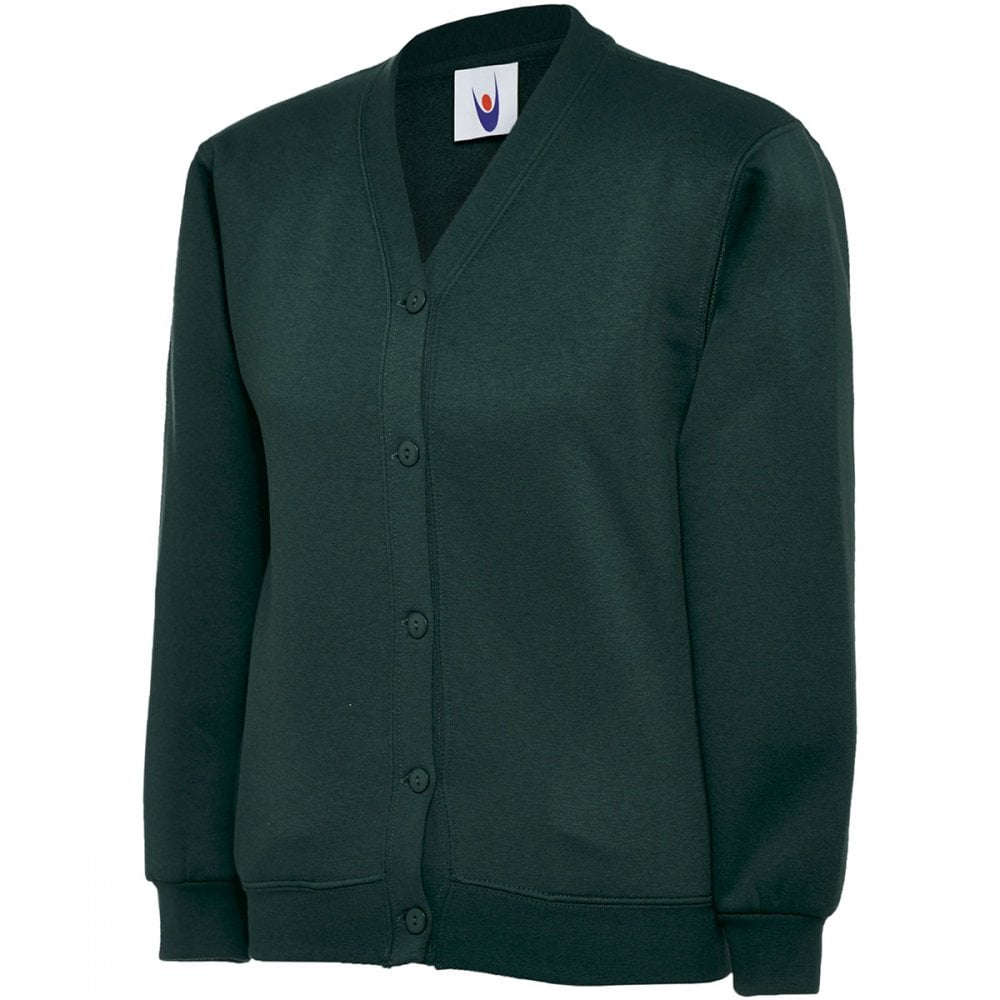 UC207 Childrens Classic Cardigan Green 5/6 Yrs *One Size Only - Outlet Store*