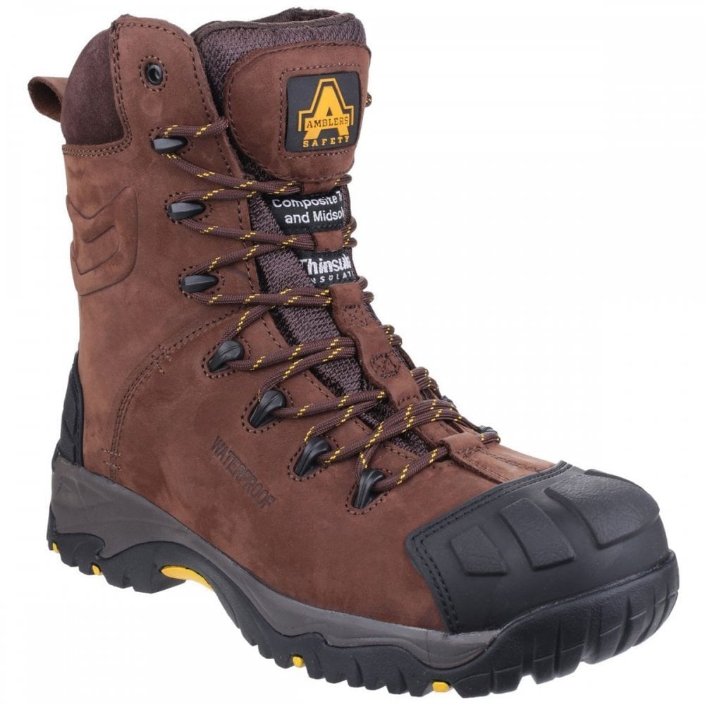 AS995 Pillar Waterproof Hi-leg Lace up Safety Boot UK7 - EU41 - US8 Brown *One Size Only - Outlet Store*