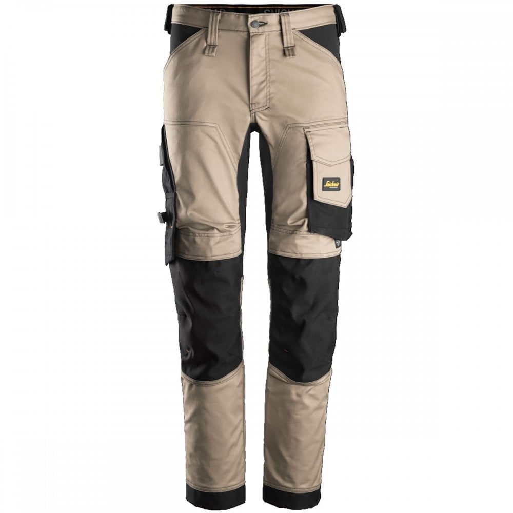 6341 AllroundWork Stretch Trousers Khaki/Black 35" 31" *One Size Only - Outlet Store*