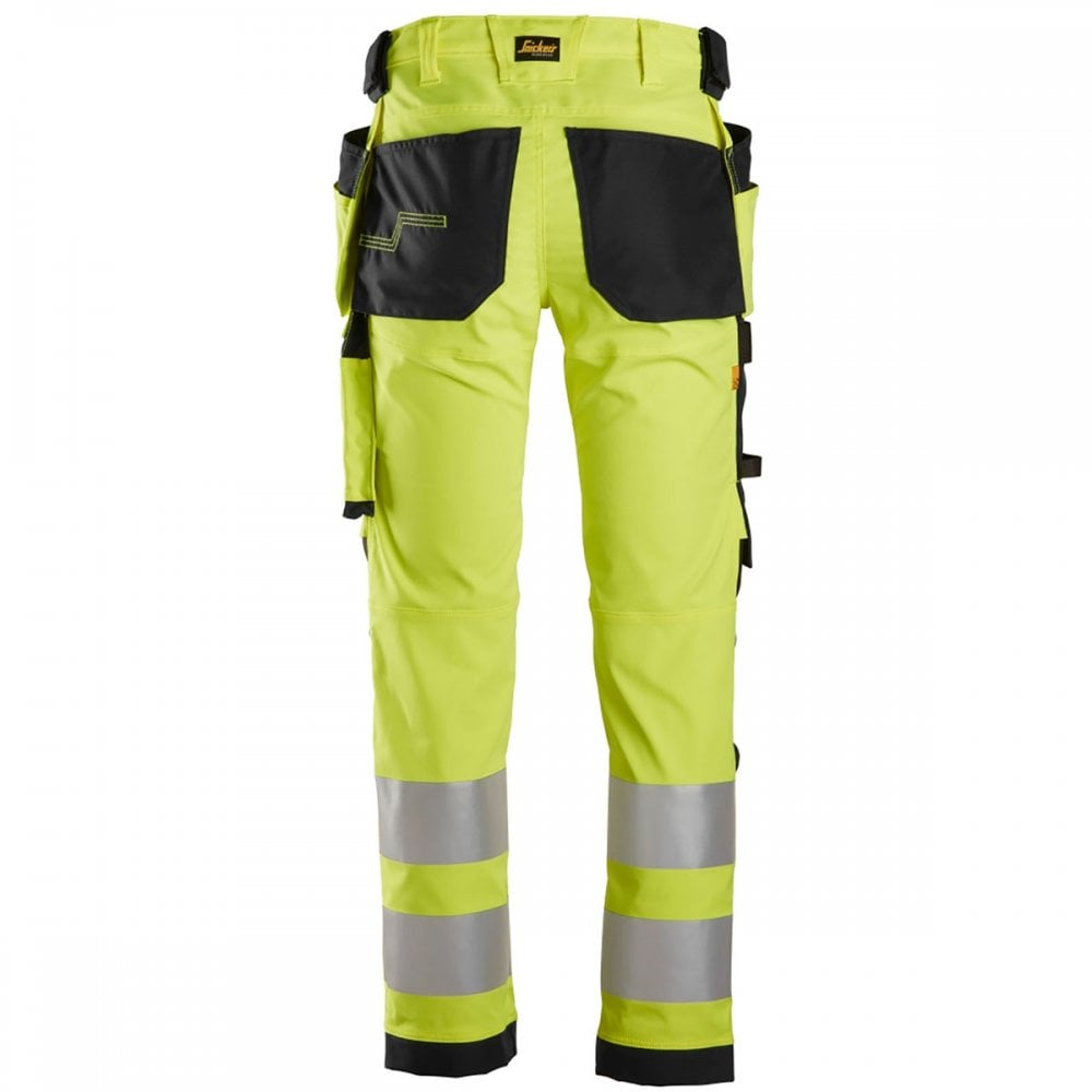 6243 AllroundWork High-Vis Stretch Trousers Holster Pockets Class 2
