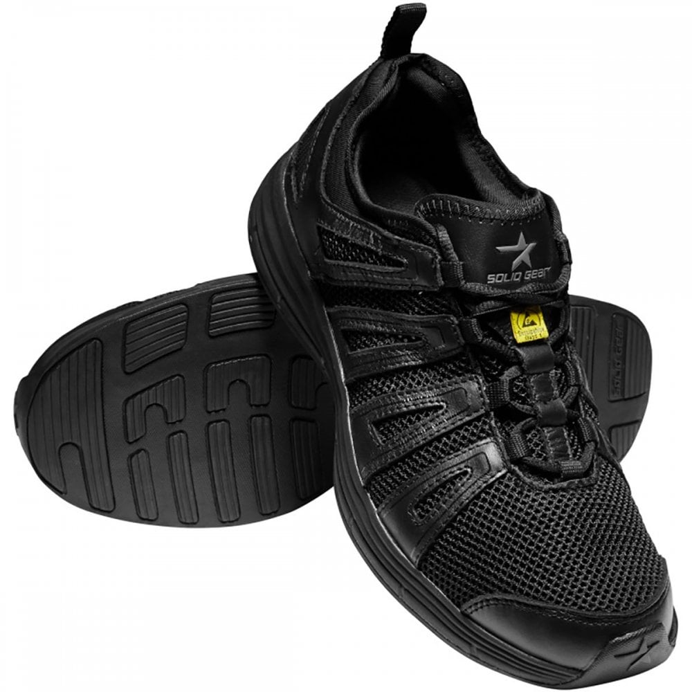 Solid Gear SG10227 Walker 2.0 O1 NON SAFETY Breathable Trainer Shoe UK9 - EU43 Black *One Size Only - Outlet Store*