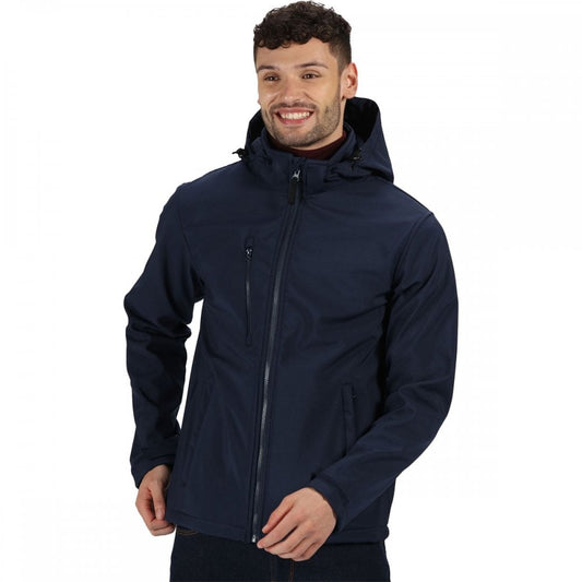 TRA701 Mens Venturer 3 Layer Printable Hooded Softshell Jacket Navy XL *One Size Only - Outlet Store*