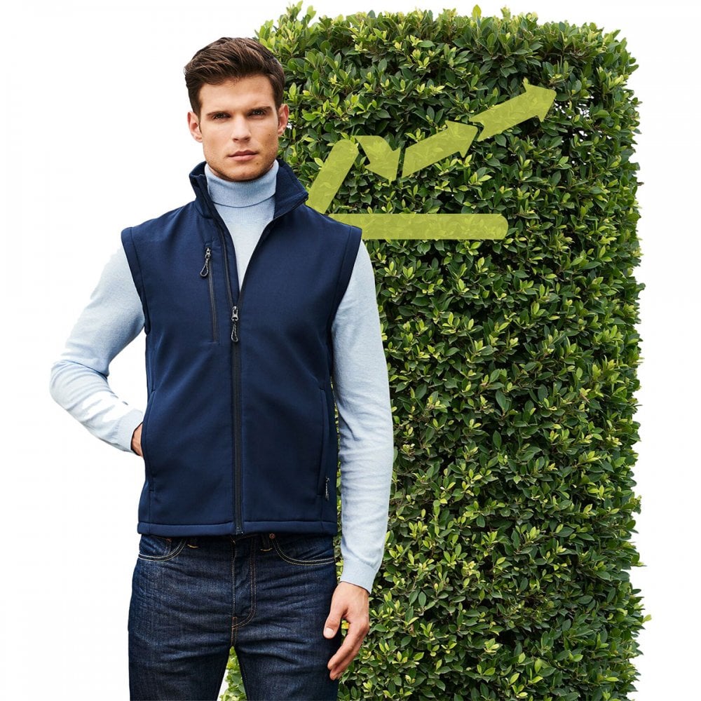 TRA858 Mens Honestly Made Recycled Printable Softshell Bodywarmer