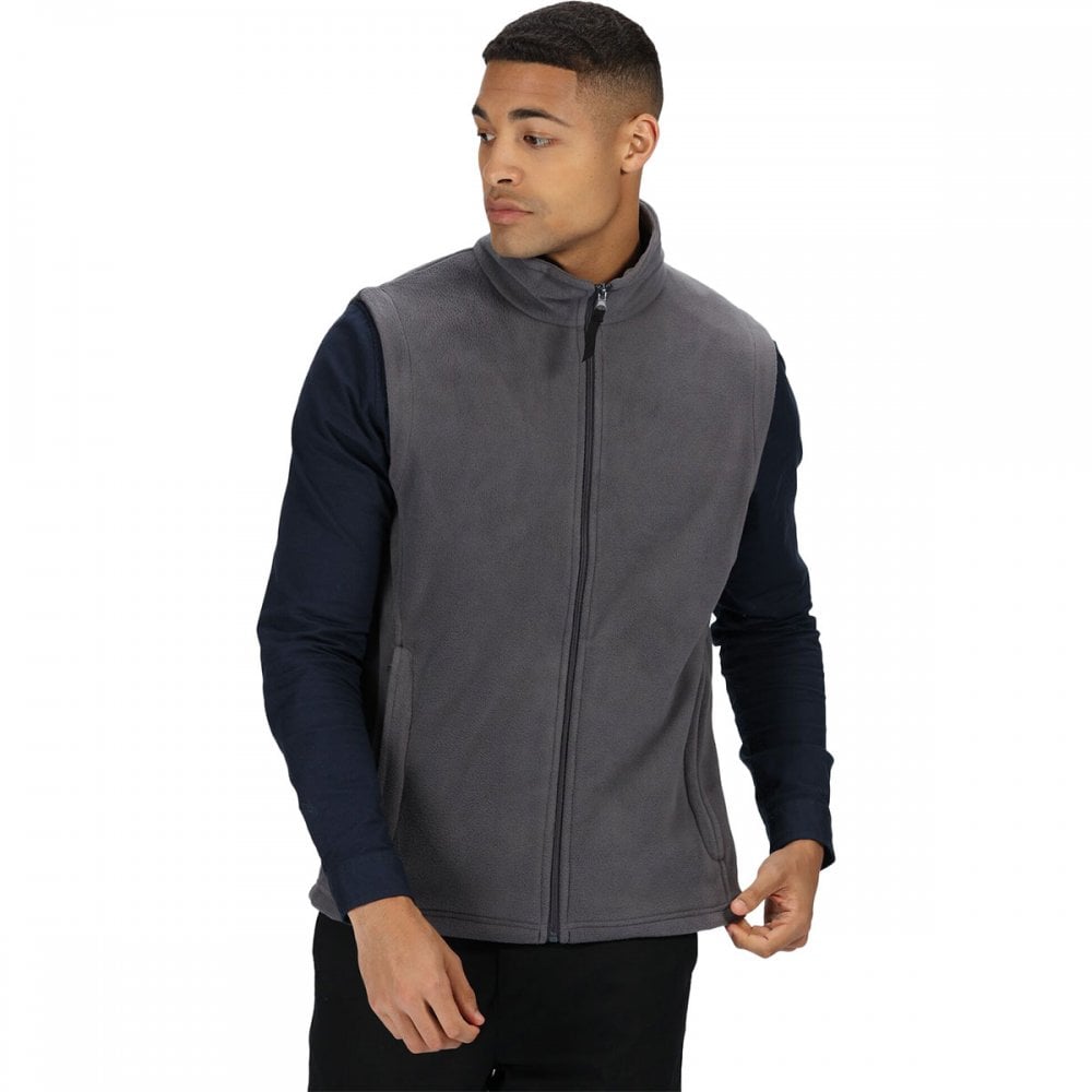 TRA801 Mens Micro Fleece Bodywarmer Seal Grey 2XL *One Size Only - Outlet Store*