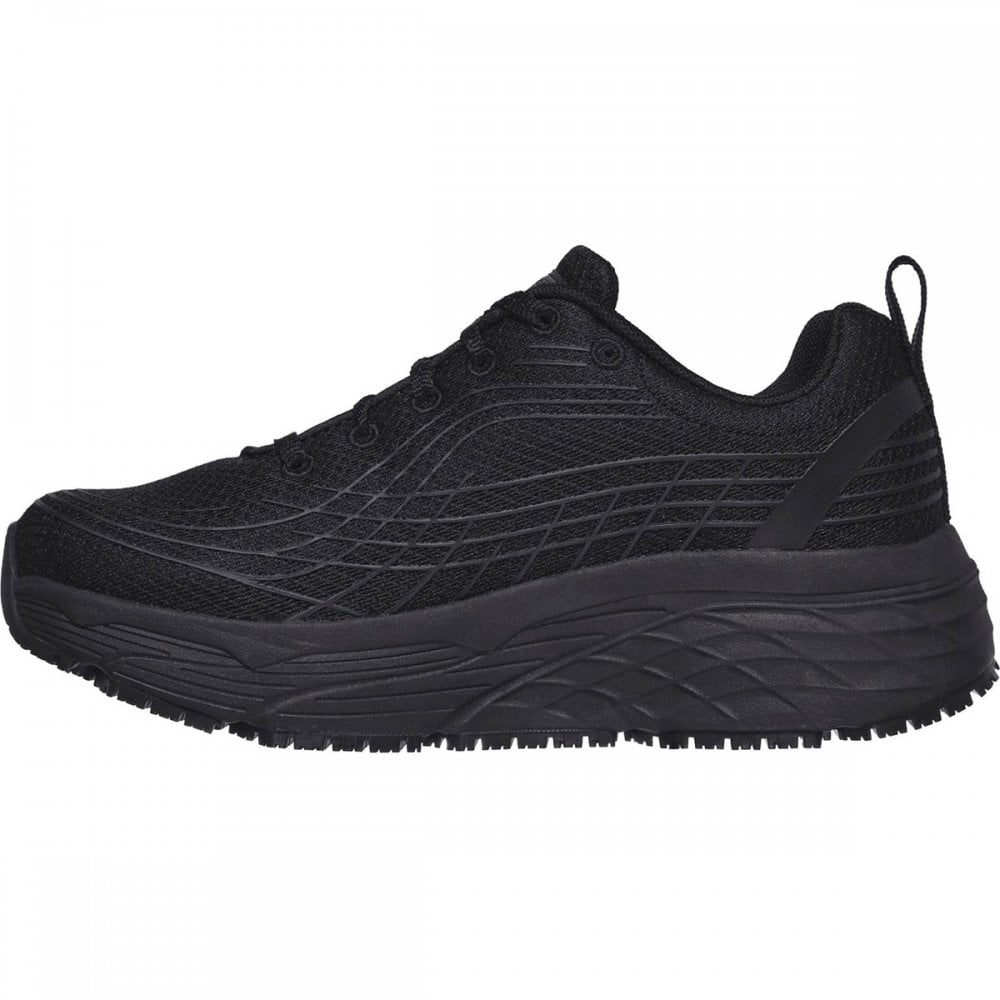 Max Cushioning Womens Elite Slip Resistant Occupational Shoes Black