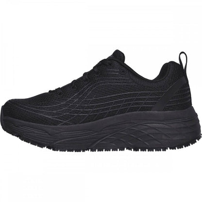 Max Cushioning Womens Elite Slip Resistant Occupational Shoes Black