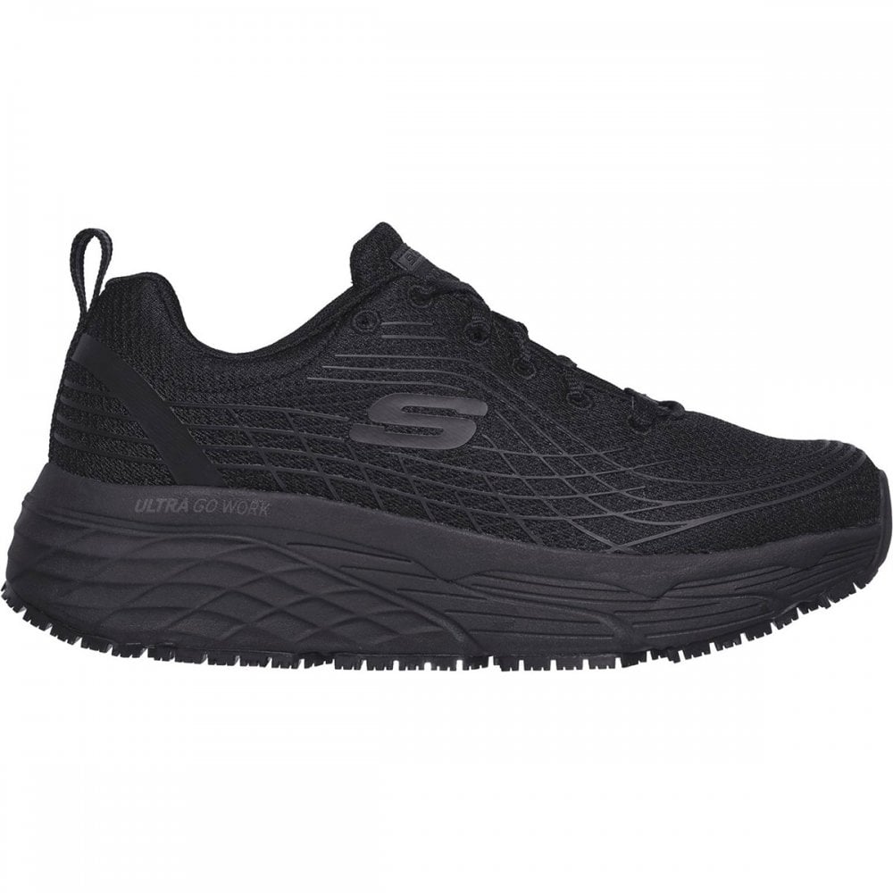 Max Cushioning Womens Elite Slip Resistant Occupational Shoes Black