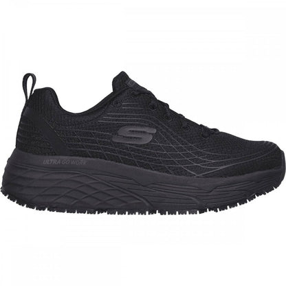 Max Cushioning Womens Elite Slip Resistant Occupational Shoes Black