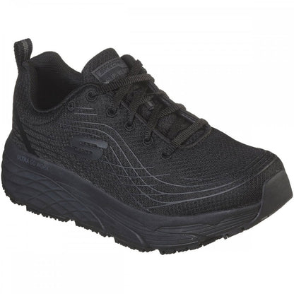 Max Cushioning Womens Elite Slip Resistant Occupational Shoes Black
