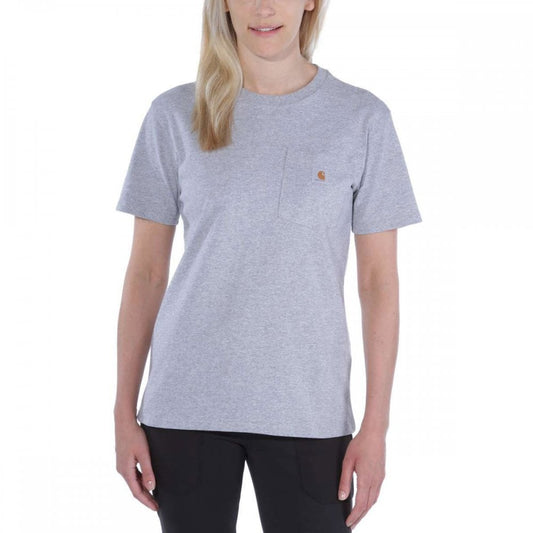 103067 Loose Fit Heavyweight Short-Sleeve K87 Pocket T-Shirt Heather Grey L *One Size Only - Outlet Store*