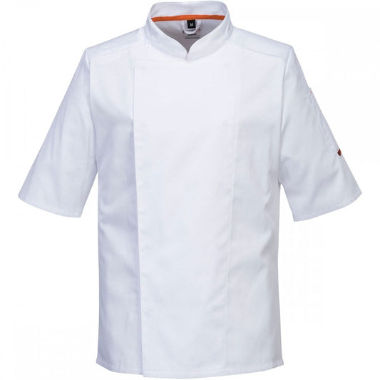C738 MeshAir Pro Jacket Short Sleeve White S *One Size Only - Outlet Store*