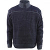 50354 Naxos Frontline Knitted Jumper With Half Zip Blue Grey M *One Size Only - Outlet Store*