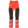 19579 Accelerate Safe Trousers with kneepad pockets Hi-Vis Red/Dark Navy 35" 38.5" *One Size Only - Outlet Store*