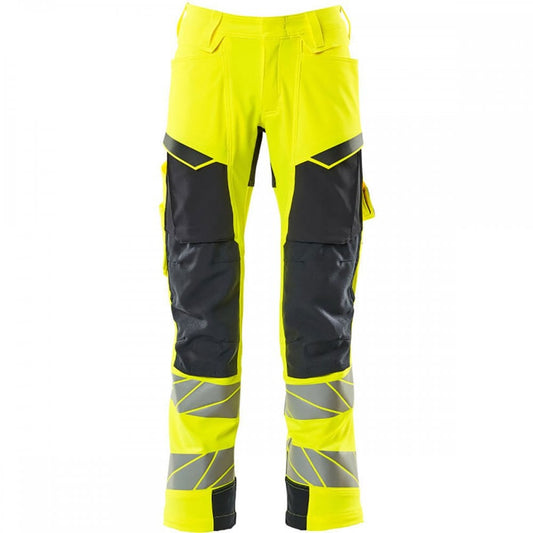 19079 Accelerate Safe Trousers with kneepad pockets Hi-Vis Yellow/Dark Navy 30" 30.5" *One Size Only - Outlet Store*