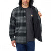 105621 Flannel Fleece Lined Hooded Shirt Jacket
