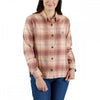 105574 Womens Midweight Flannel Long Sleeve Plaid Shirt Stucco XL *One Size Only - Outlet Store*