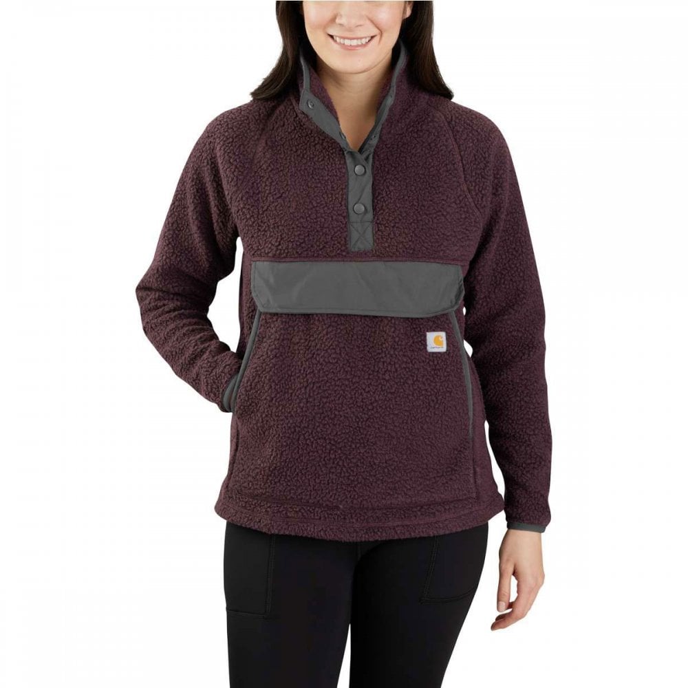 104922 Womens Relaxed Fit Fleece Pullover Blackberry Heather L *One Size Only - Outlet Store*