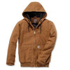 Brown hooded jacket on a white background