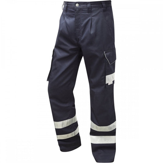 CT02 Ilfracombe Cargo Style Reflective Poly/Cotton Trouser Navy 31" 34" *One Size Only - Outlet Store*