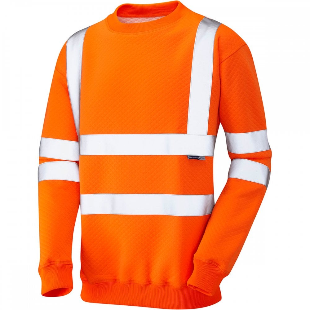 SS05 Winkleigh ISO 20471 Class 3 Crew Neck Sweatshirt Hi-Vis Orange L *One Size Only - Outlet Store*
