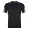 1008 Avocet Two Tone Polyester T-Shirt Black/Graphite M *One Size Only - Outlet Store*