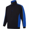 1288 Avocet Two Tone 1/4 Zip Sweatshirt Black/Royal Blue L *One Size Only - Outlet Store*