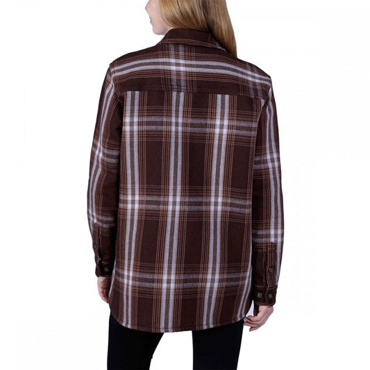 105991 Womens Twill Long Sleeve Plaid Shirt
