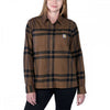 105989 Womens Midweight Flannel Long Sleeve Plaid Shirt